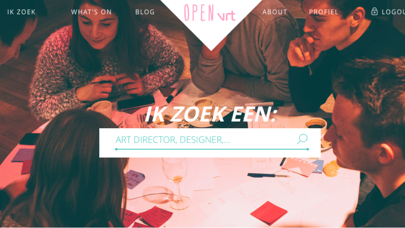 Open VRT lanceert platform waarop jong creatief Vlaanderen zichzelf kan voorstellen.