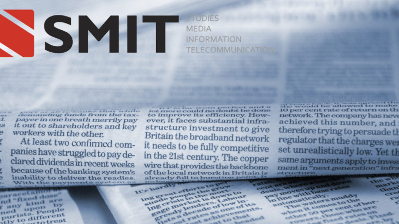 SMIT nieuwsbrief voor november 2020 – Shaping the media and making the headlines